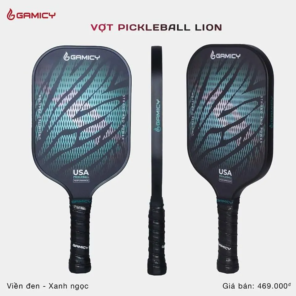Vợt Pickleball Gamicy Glass Lion (Vàng, M)