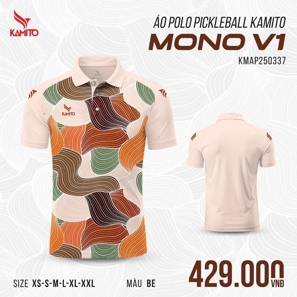 Áo Polo Pickleball Kamito Mono V1 (Vàng, S)