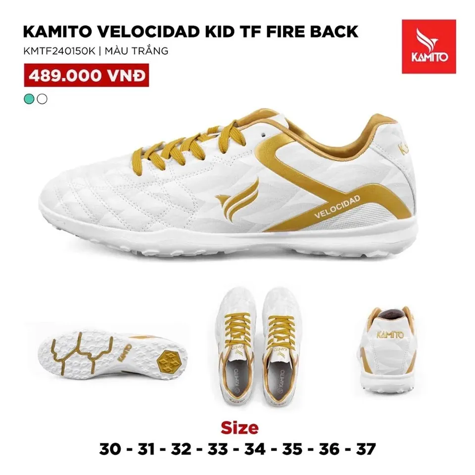Giày Kamito Velocidad KID TF Fire Back (Vàng, 38)