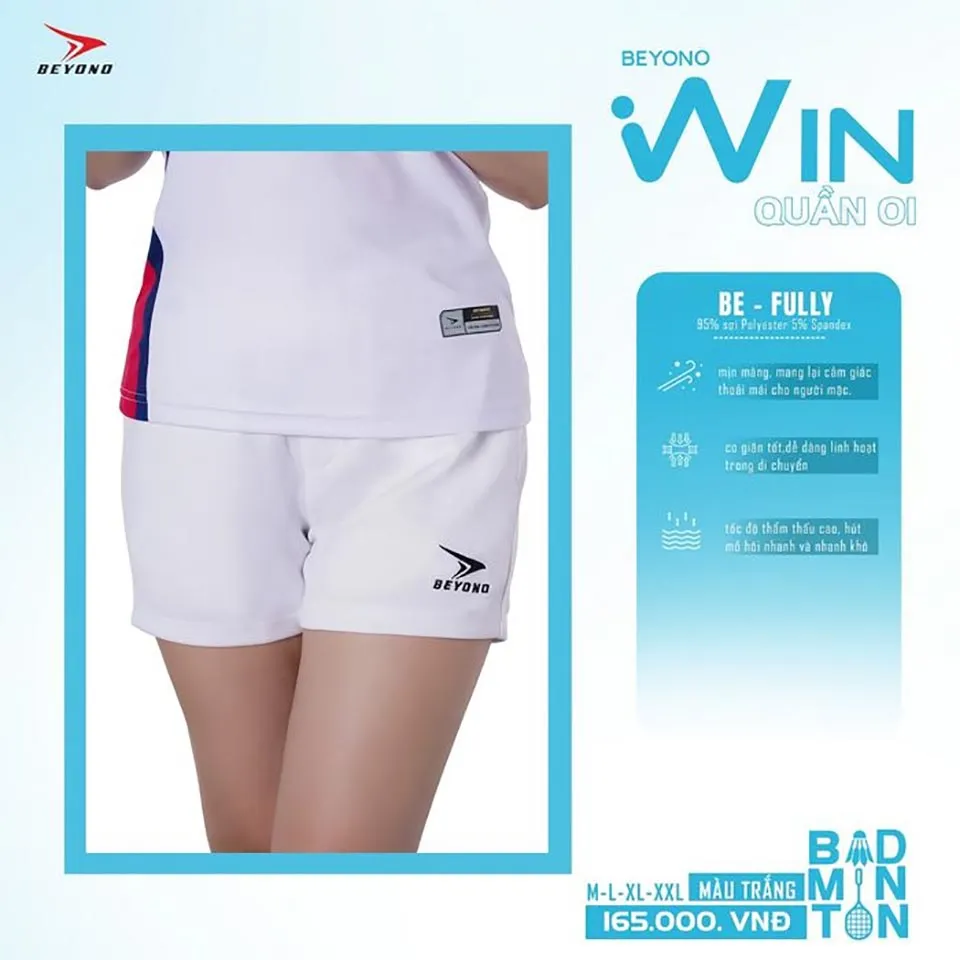 Quần Beyono Win QCL01 Nữ (Trắng, S)