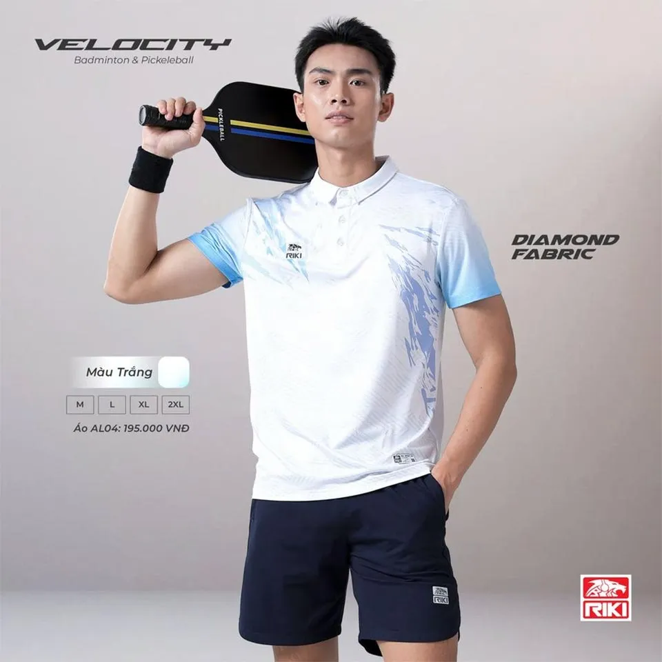 Áo Thể Thao Riki Velocity AL04 NAM (Trắng, S)