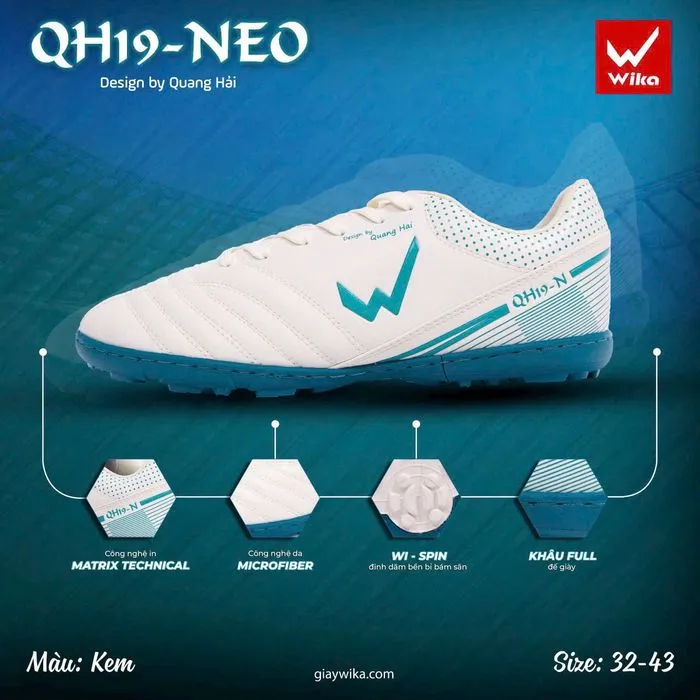 Giày Wika QH19 Neo 2 (Vàng, 38)